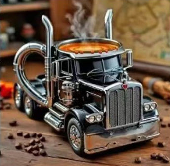 Handcrafted Semi-Truck Coffee Mug – Durable Truck-Shaped Coffee Cup for Truck Lovers