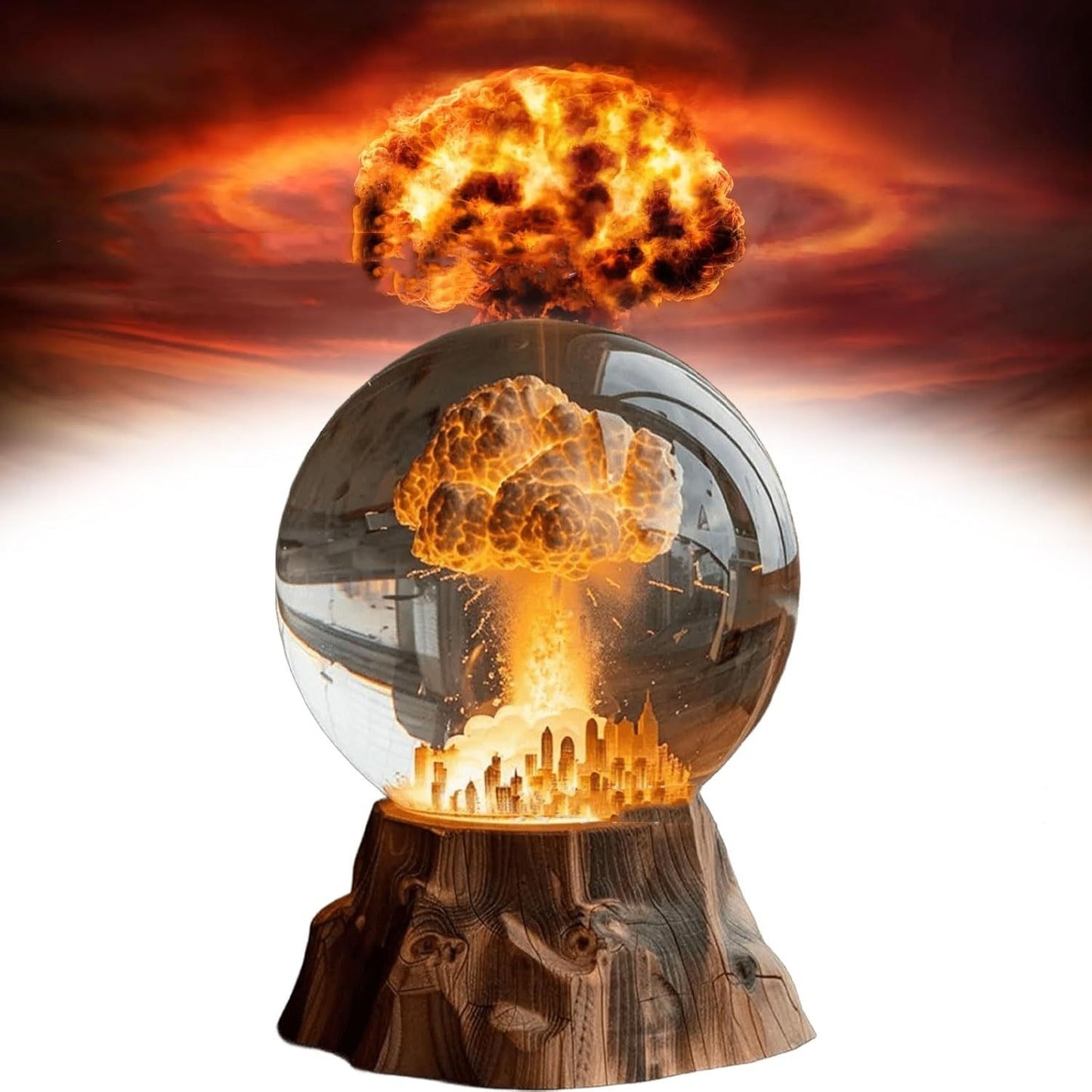 3D Mushroom Cloud Explosion Lamp – LED Atomic Bomb Night Light & Atmosphere Desk Lamp